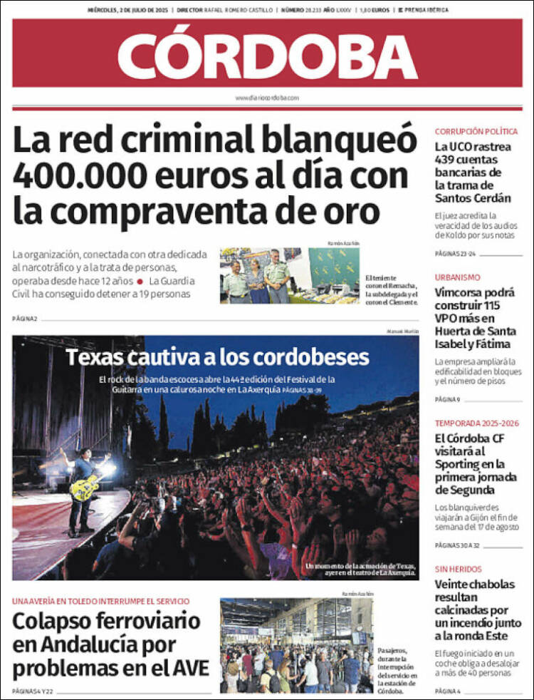 Portada de Diario de Córdoba (Spain)