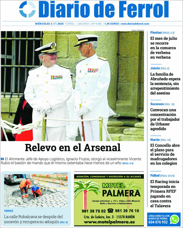 Portada de Diario de Ferrol (España)
