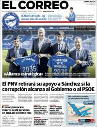 Portada de El Correo - Álava (Espagne)