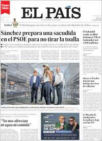 Portada de El País (Espagne)