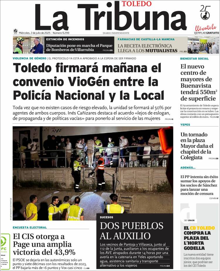 Portada de La Tribuna de Toledo (España)
