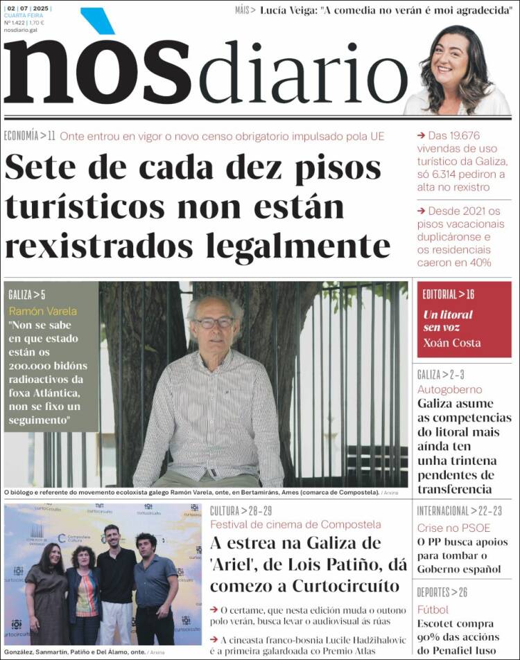 Portada de Nòs Diario (España)