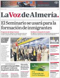 Portada de La Voz de Almería (Espagne)