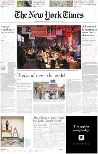 Portada de International New York Times (Europe)