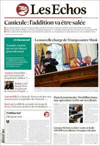 Portada de Les Echos (France)
