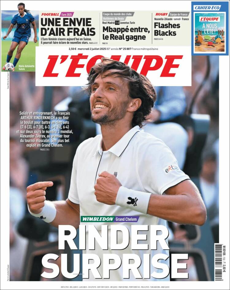 Portada de L'Equipe (France)