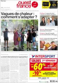 Portada de Ouest France (France)