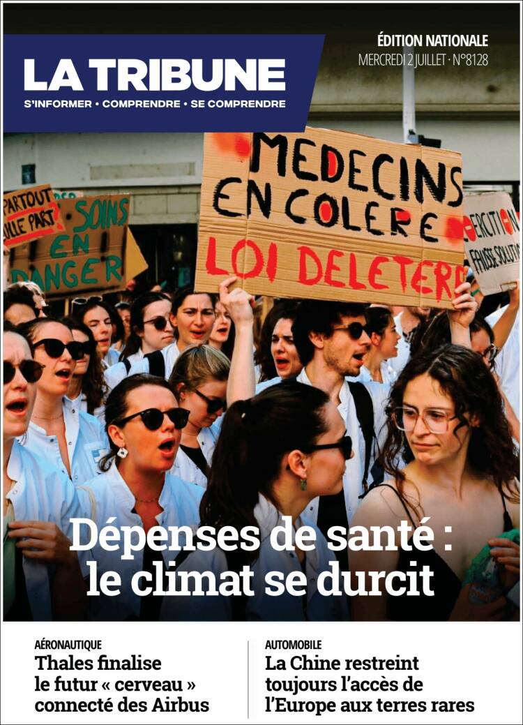 Portada de La Tribune (Francia)