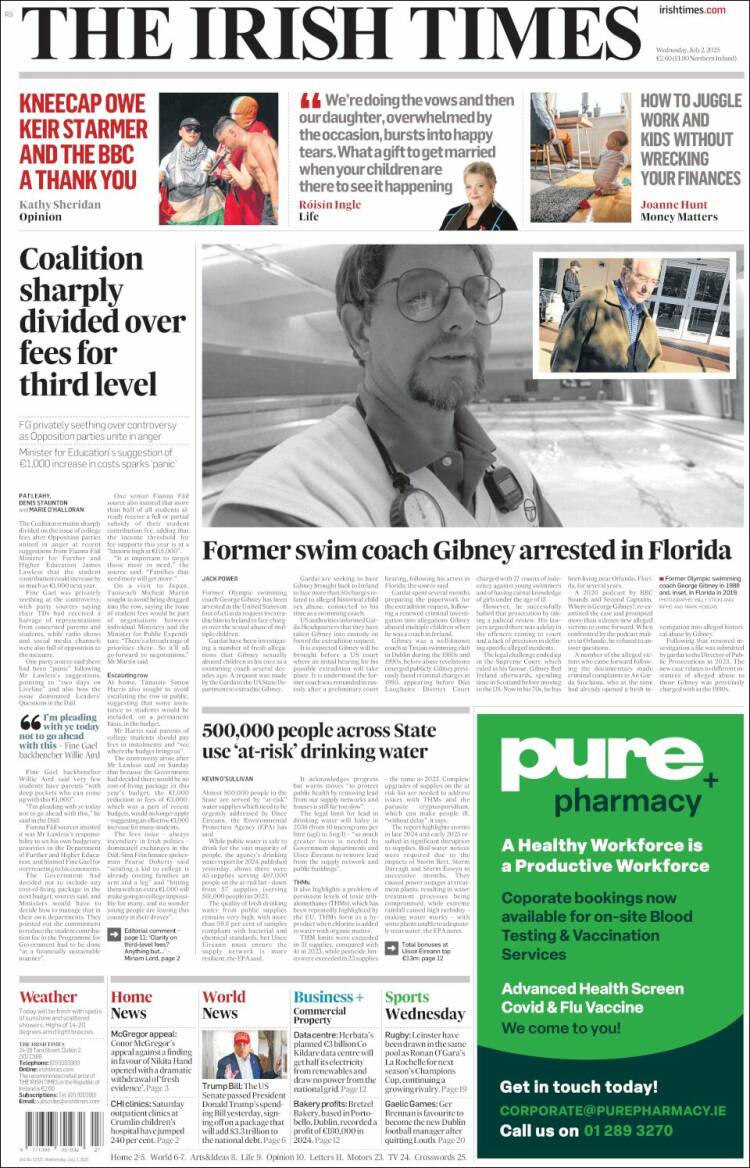 Portada de Irish Times (Ireland)