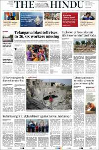 Portada de The Hindu (Inde)