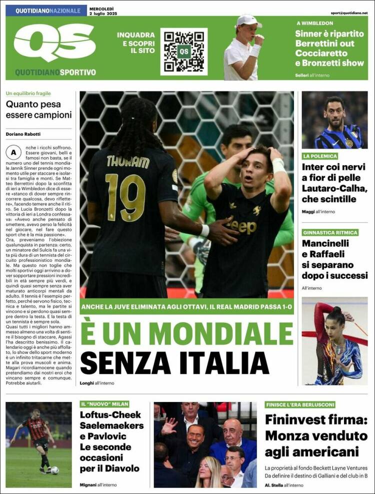 Portada de Quotidiano Sportivo (Italia)
