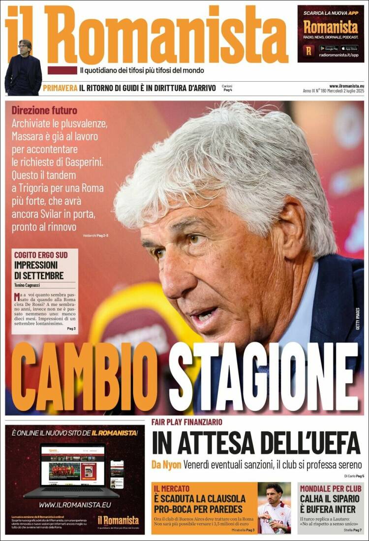 Portada de Romanista (Italia)