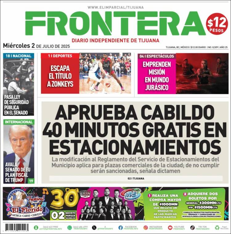 Portada de Frontera (México)