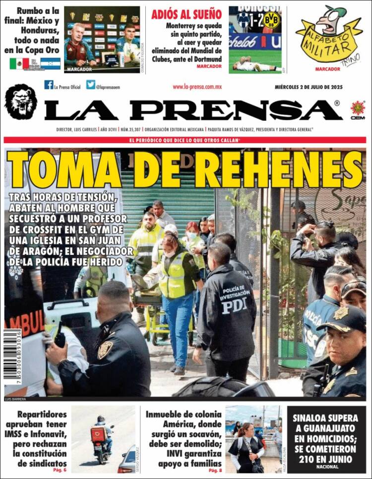 Portada de La Prensa (México)