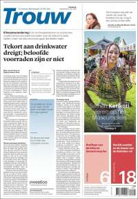 Portada de Trouw (Países Bajos)
