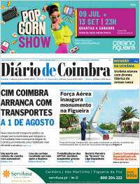 Portada de Diário de Coimbra (Portugal)