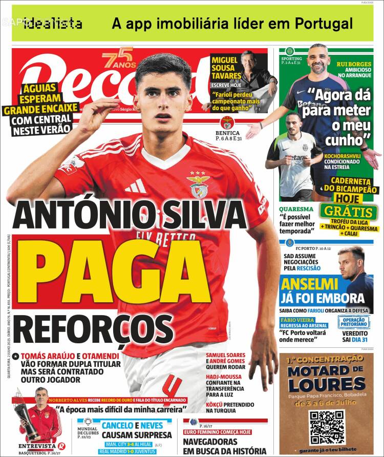 Portada de Record (Portugal)