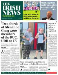 Portada de Irish News (Royaume-Uni)