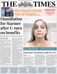 Portada de The Times (Royaume-Uni)