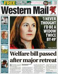 Portada de Western Mail (Royaume-Uni)