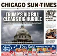 Portada de Chicago Sun-Times (USA)