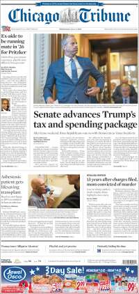 Portada de Chicago Tribune (USA)