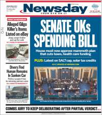 Portada de Newsday (États-Unis)