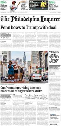 Portada de Philadelphia Inquirer (États-Unis)
