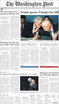 Portada de The Washington Post (USA)