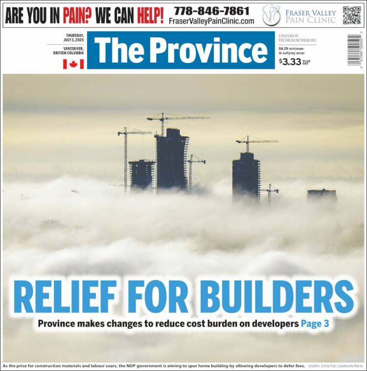 Portada de The Province (Canada)