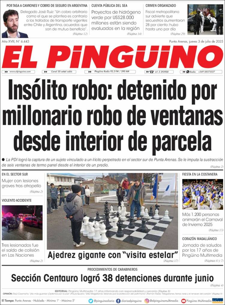Portada de El Pingüino (Chile)