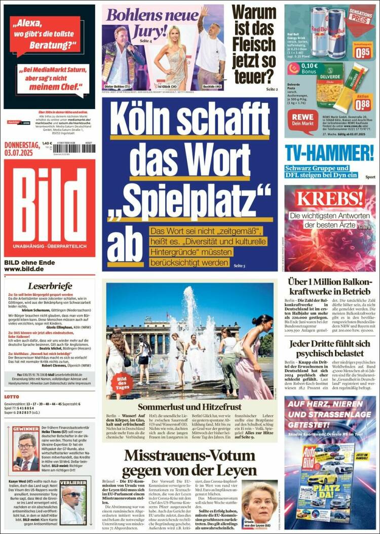 Portada de Bild (Alemania)