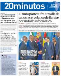 Portada de 20 Minutos - Sevilla (España)