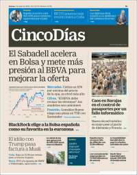 Portada de Cinco Días (España)