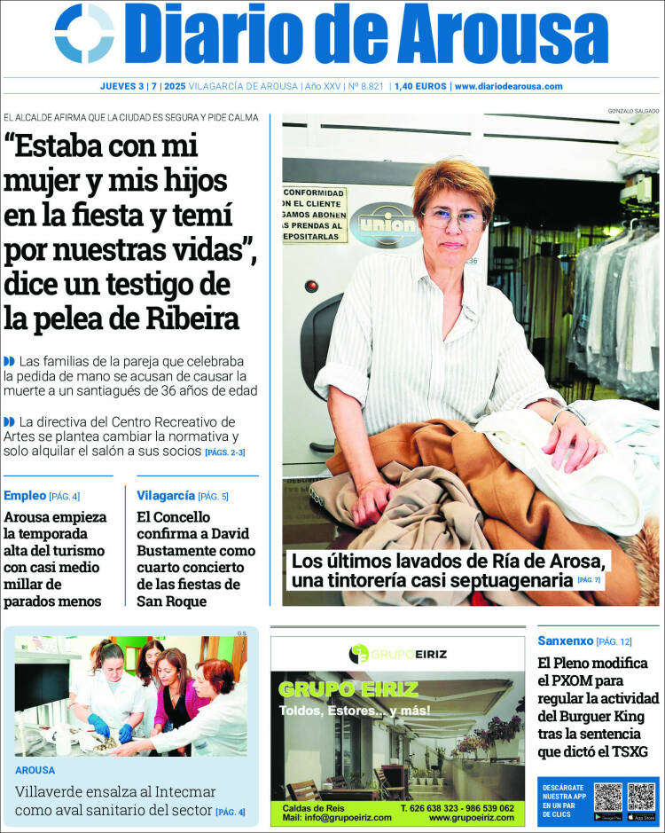 Portada de Diario de Arousa (España)