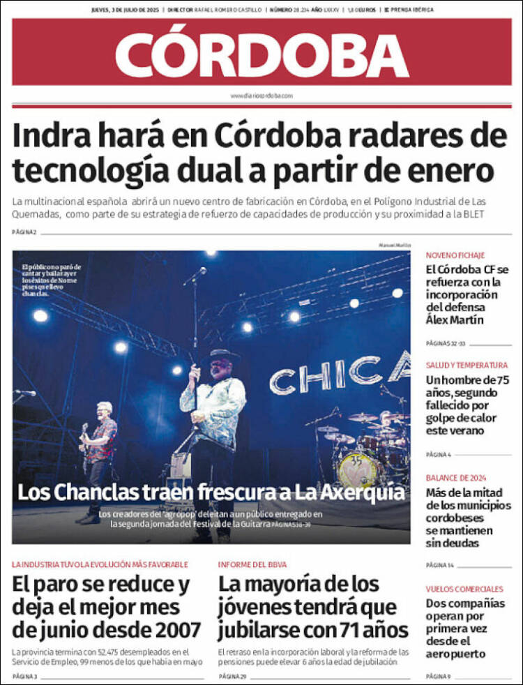 Portada de Diario de Córdoba (España)