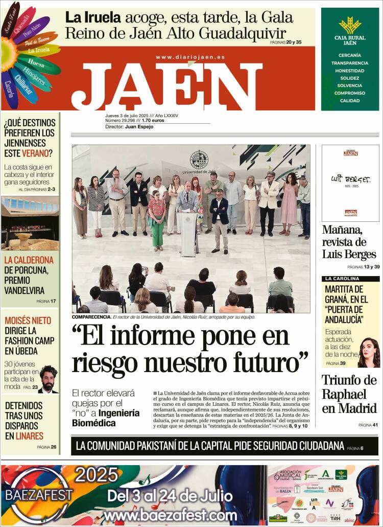 Portada de Diario Jaén (Spain)