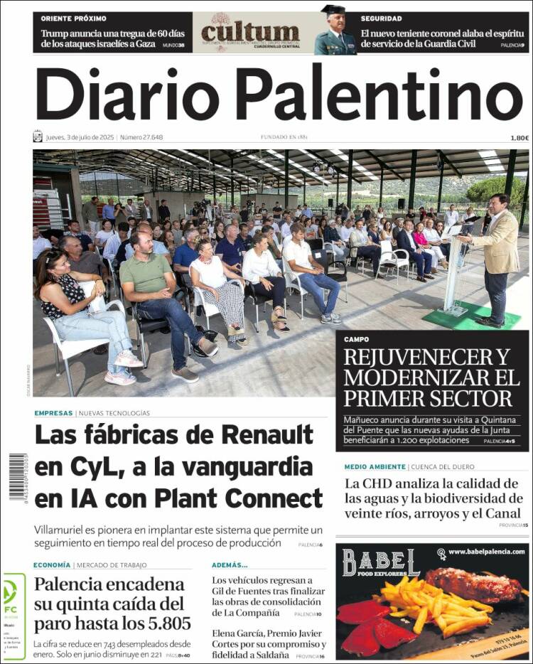 Portada de Diario Palentino (España)