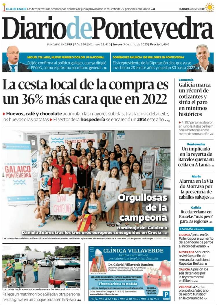 Portada de Diario de Pontevedra (Spain)