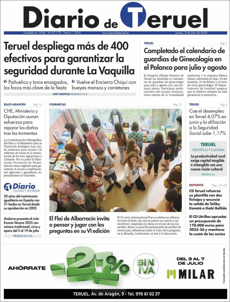 Portada de Diario de Teruel (España)