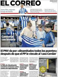 Portada de El Correo - Álava (Spain)