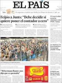 Portada de El País (Espagne)