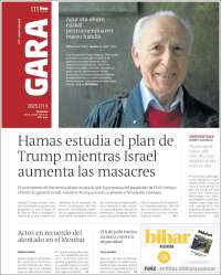 Portada de Gara (Spain)