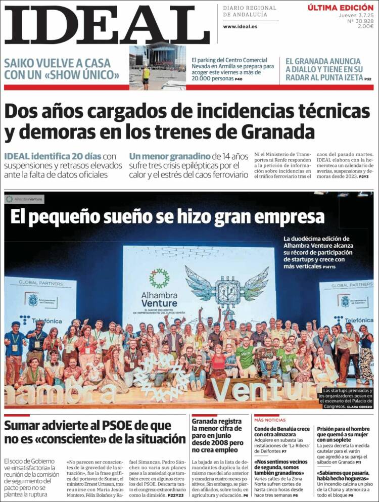 Portada de Ideal (España)