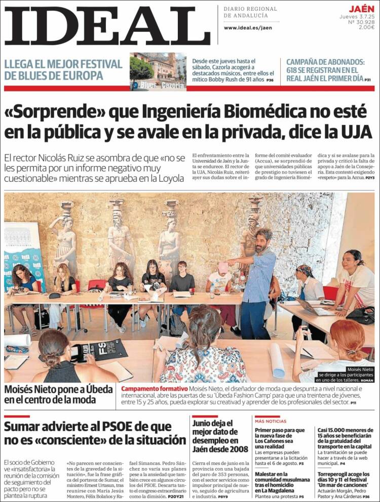 Portada de El Ideal de Jaén (Spain)
