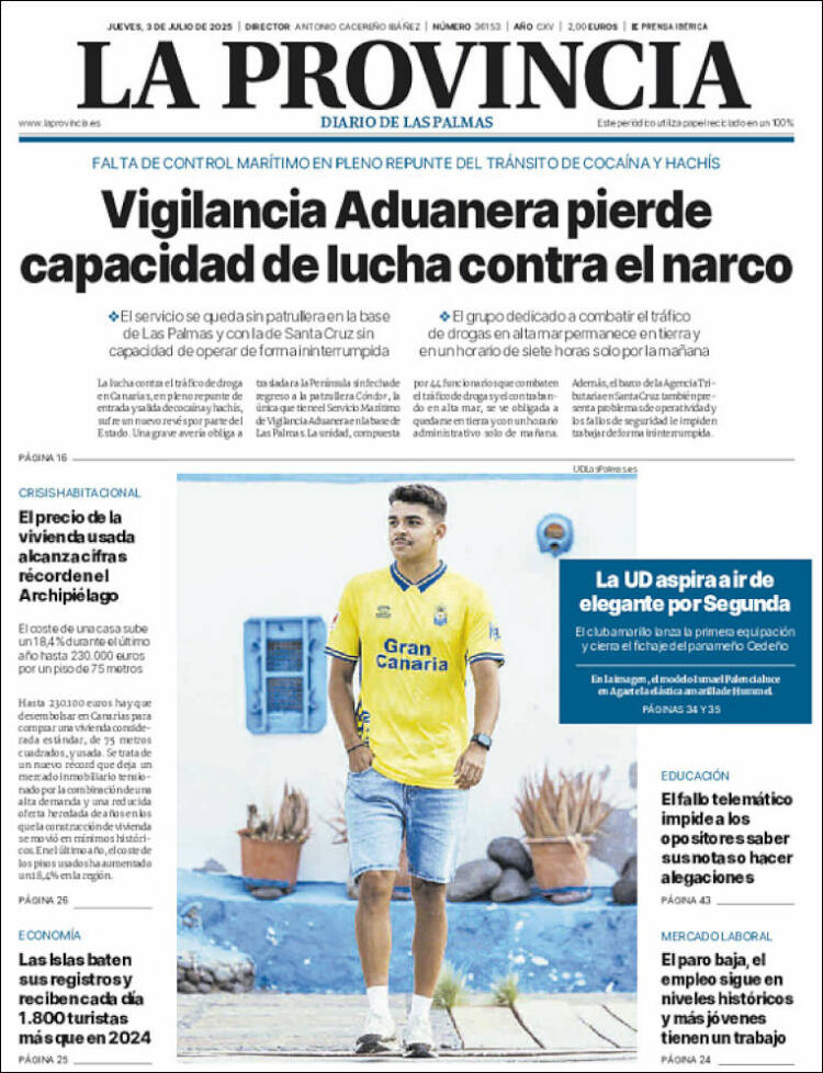 Portada de La Provincia (España)