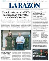 Portada de La Razón (Espagne)
