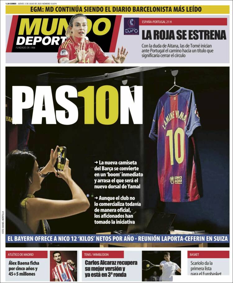 Portada de El Mundo Deportivo (Espagne)