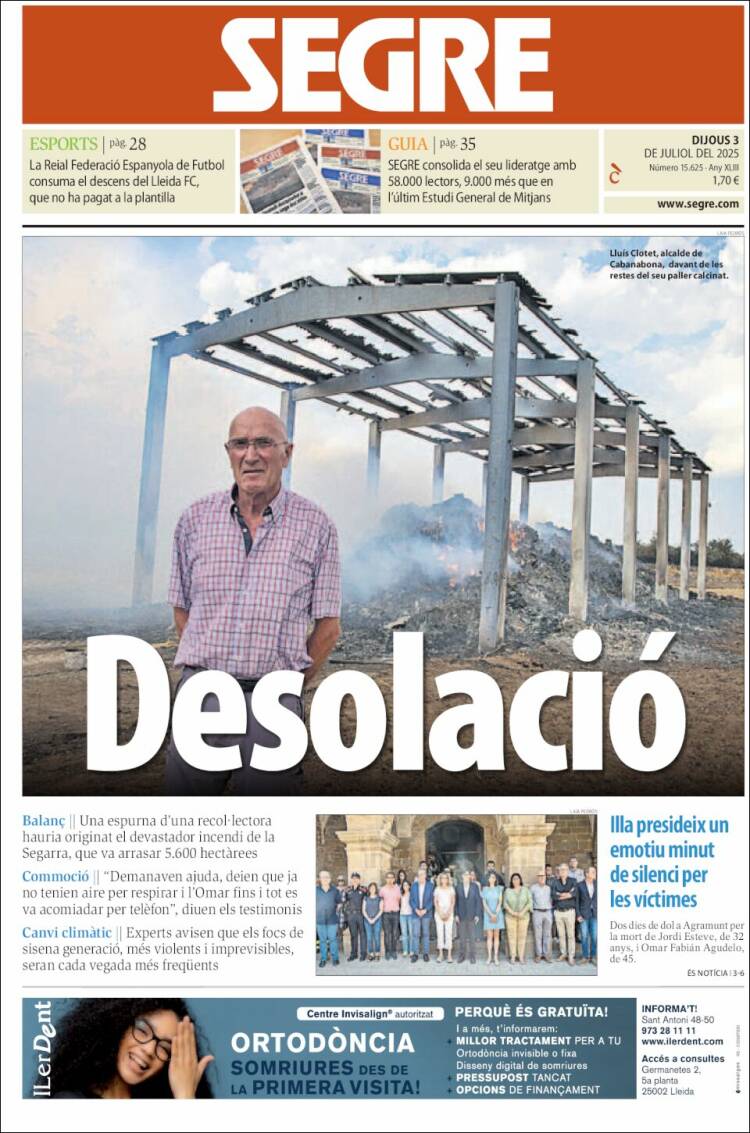 Portada de Segre (Spain)