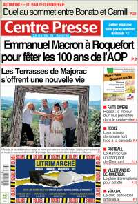 Portada de Centre Presse (Francia)